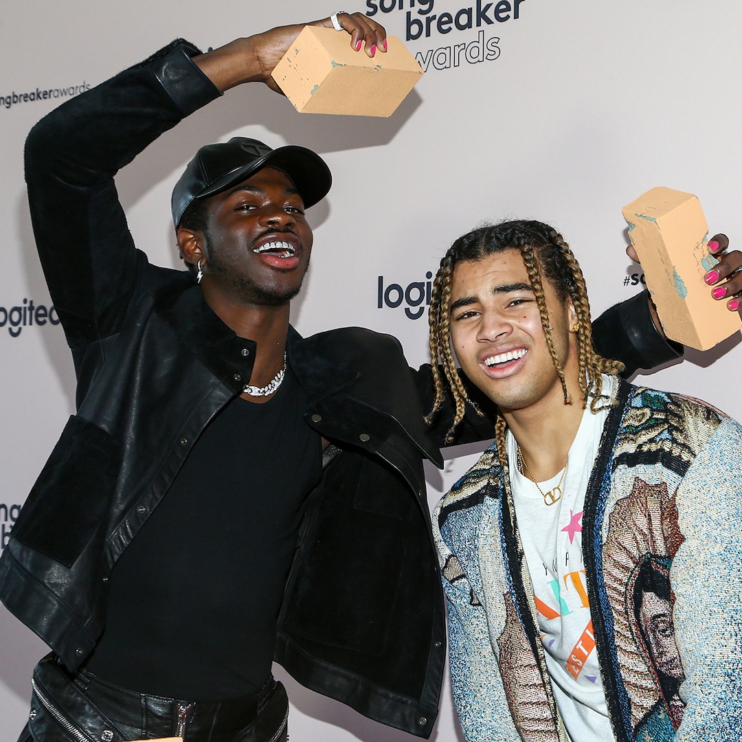 Lil Nas X Presents 24kgoldn With Song Breaker Of The Year Award E Online Ca Lil Nas X Presents 24kgoldn With Song Breaker Of The Year Award E Online Ca