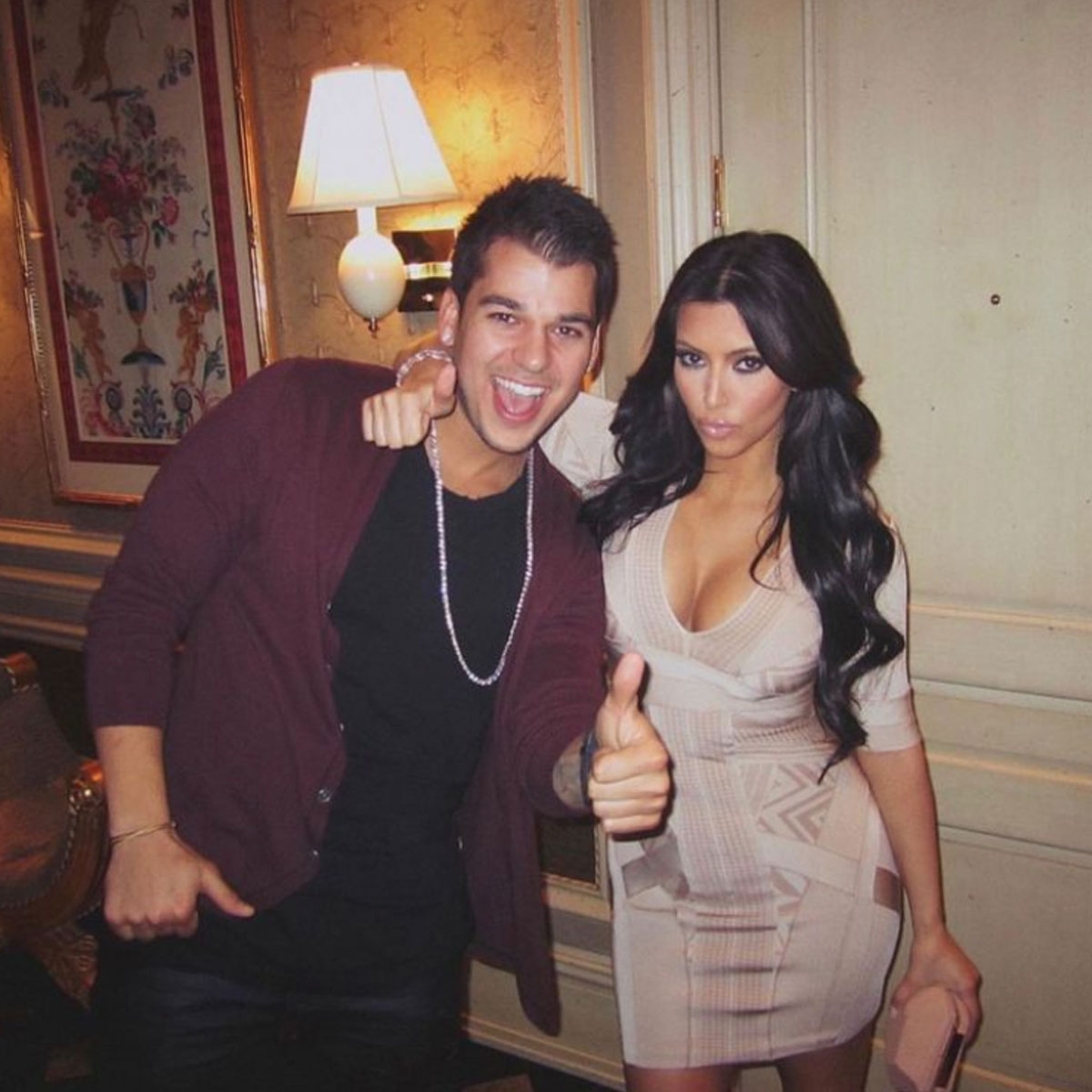 Kim Kardashian Posts Rare Photo of Rob Kardashian on Kris' Birthday