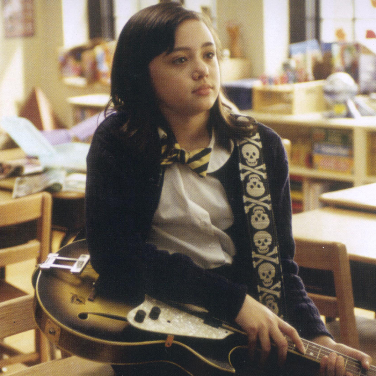 The guitar of Dewey Finn (Jack Black) in the movie School of rock / the Rock  Academy