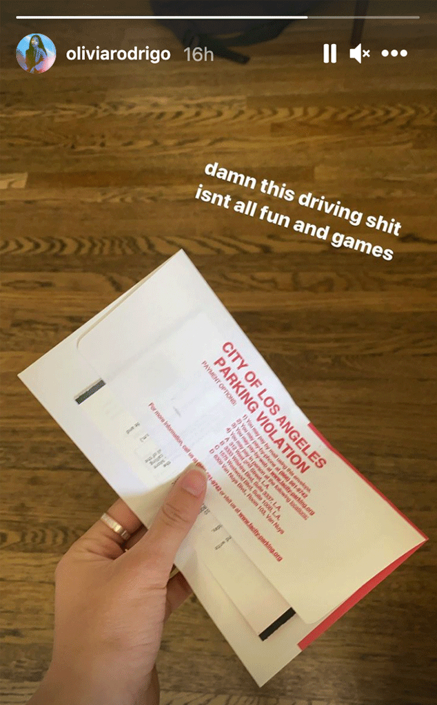 Olivia Rodrigo Got A Parking Ticket And Her Reaction Was Perfect E Online