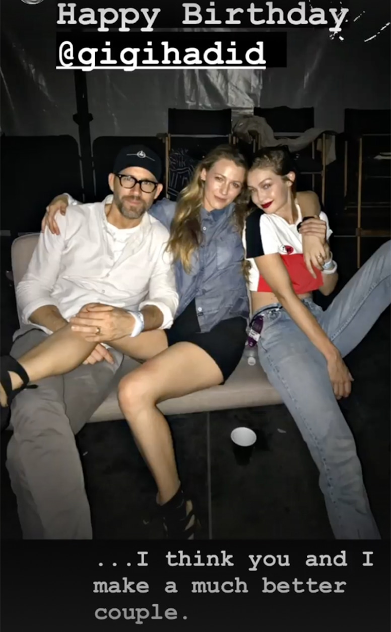 Blake Lively, Ryan Reynolds, Gigi Hadid, 2018, Taylor Swift Concert, Instagram