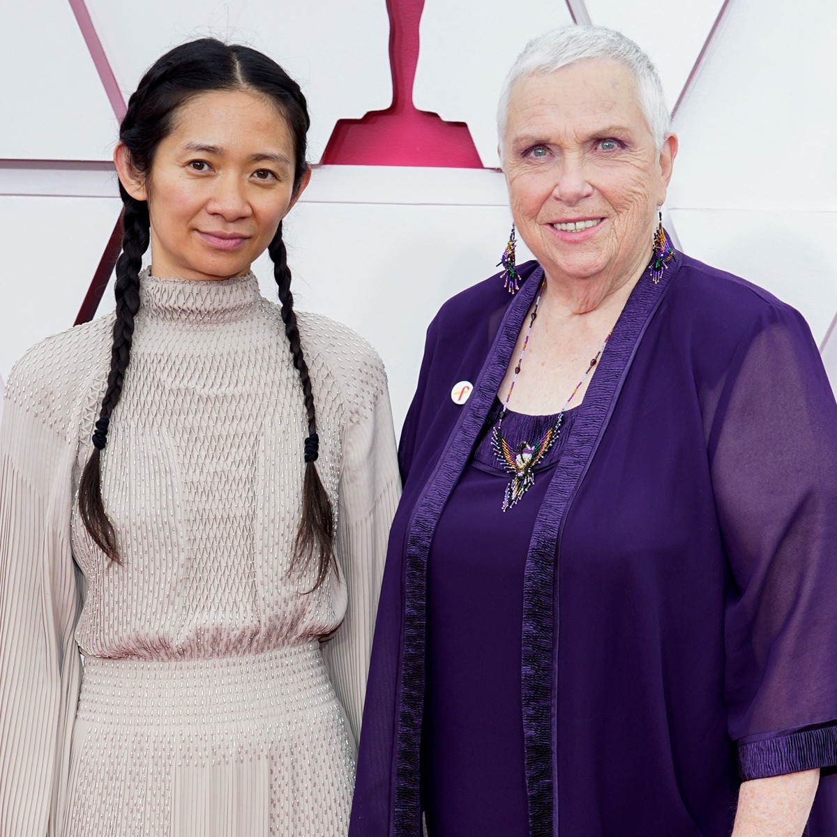Chloe Zhao, Charlene Swankie, 2021 Oscars, 2021 Academy Awards, Red Carpet Fashion