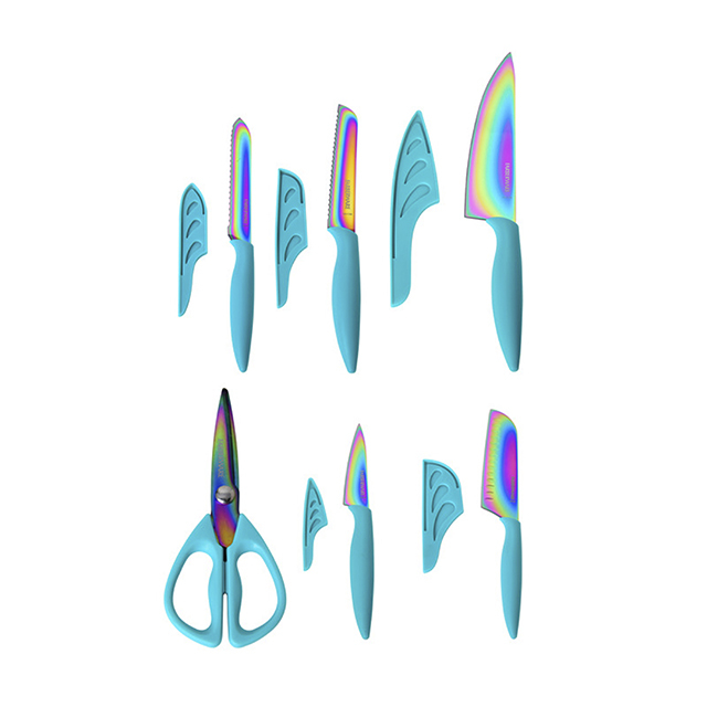 Farberware Color Series Rainbow Titanium Knife 3-Piece Set