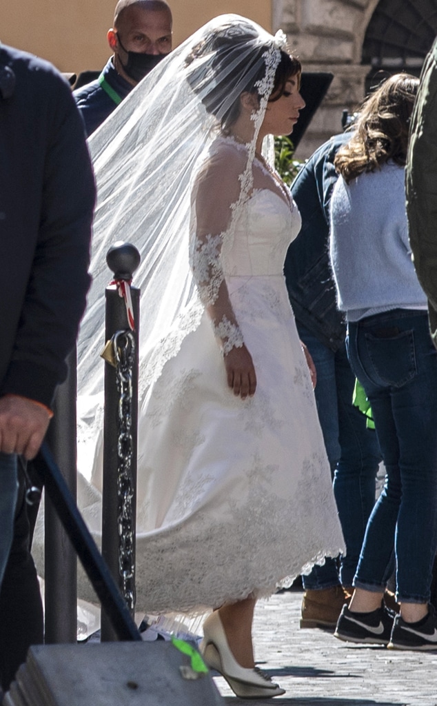 See Lady Gaga's Stunning Wedding Dress for House of Gucci See Lady Gaga's Stunning Wedding Dress for House of Gucci