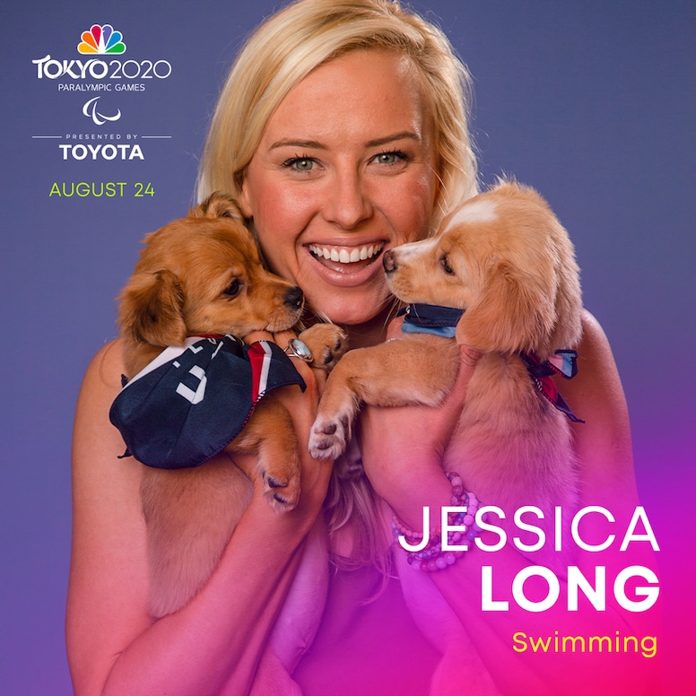 Olympians with Dogs, 2021 Tokyo Olympics, Jessica Long