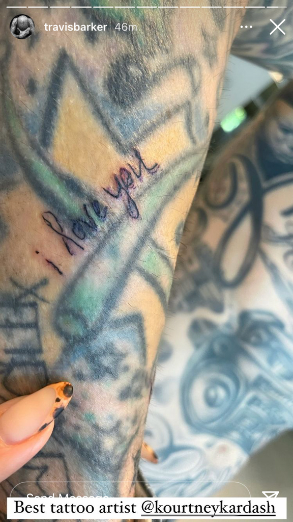 Travis Barker's tattoos' meanings - from Kourtney Kardashian