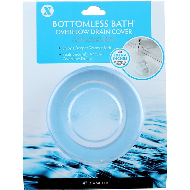 Bottomless Bath Overflow Drain Cover Adds Water to Tub for Bath Deep Water B WR