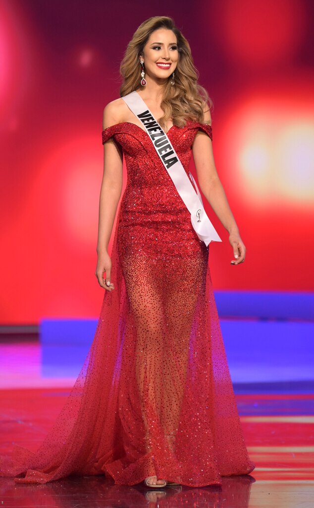 miss universe red gown