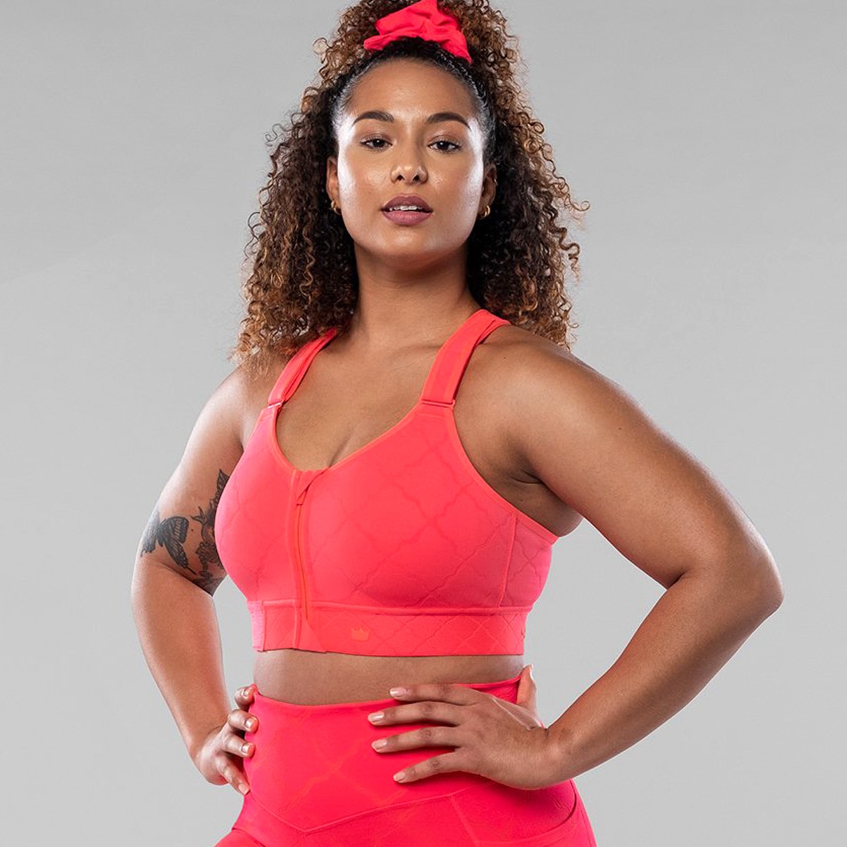 Red sports best sale bra top