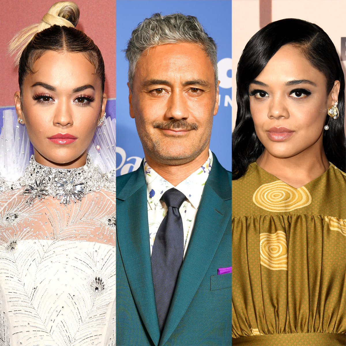 See Photos of Rita Ora & Tessa Thompson Cuddled Up With Taika Waititi