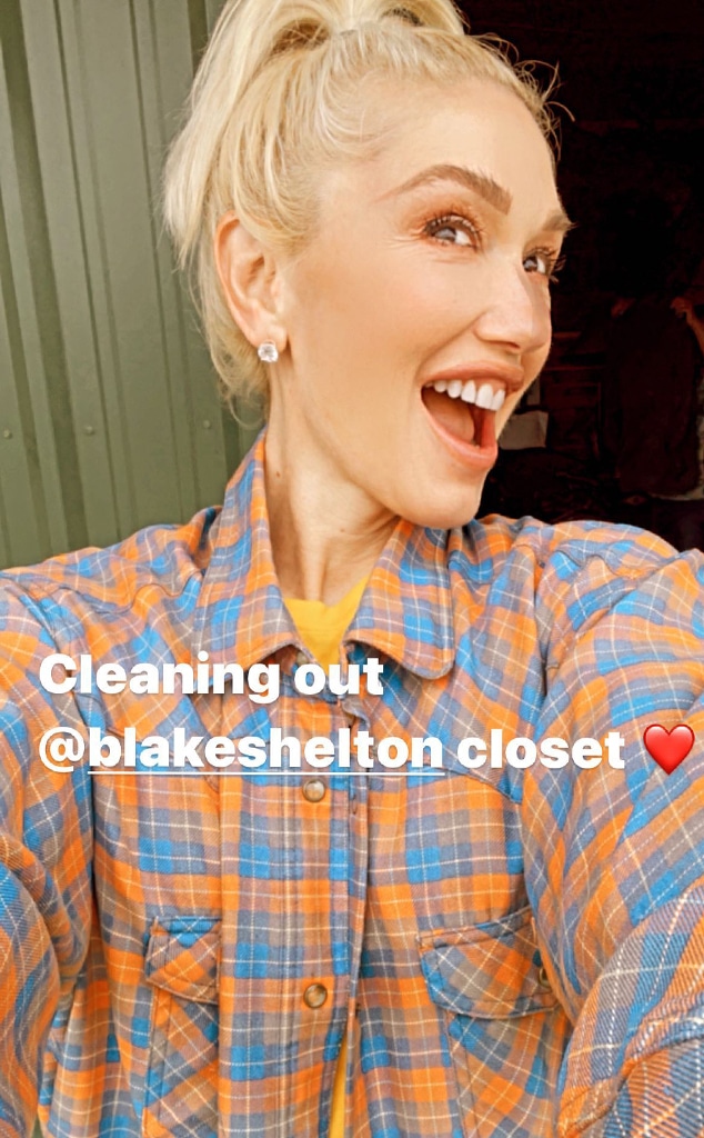Gwen Stefani, Blake Shelton, Flannel Shirt, Instagram