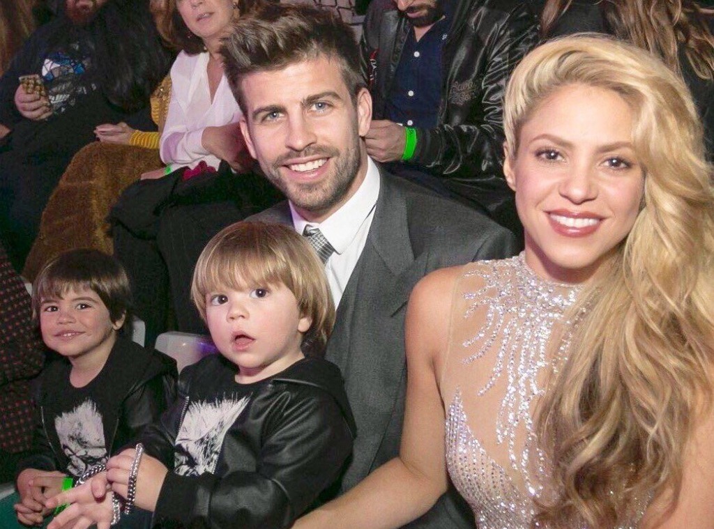 Shakira, Pique, Sasha, Milan