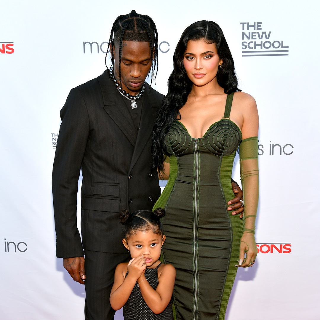 Travis Scott Says He Loves Wifey Kylie Jenner at Gala With Stormi