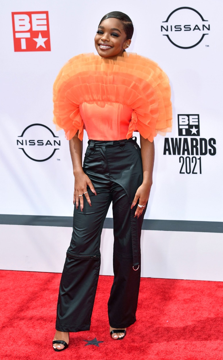 Marsai Martin, 2021 BET Awards, red carpet fashion