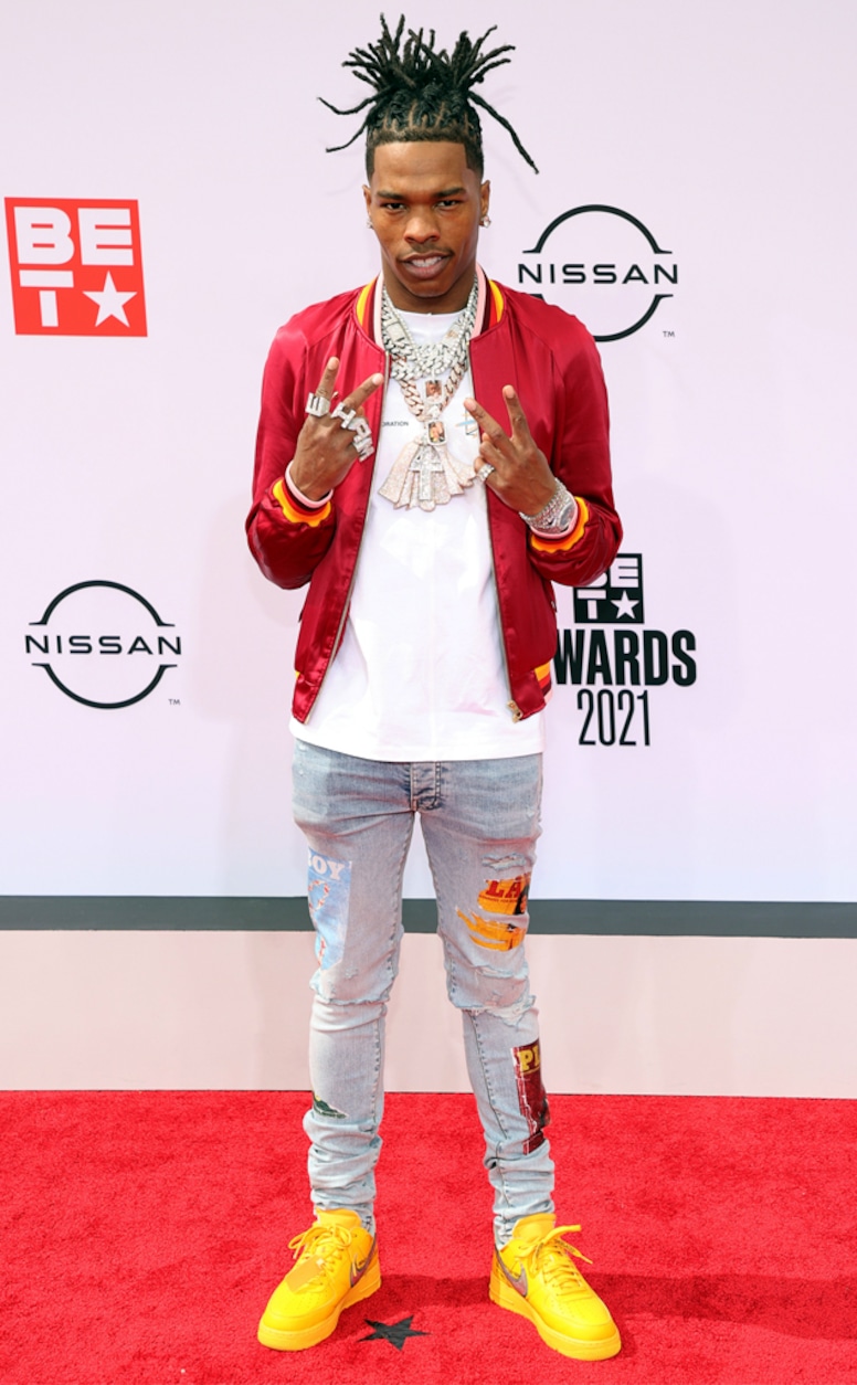 Lil Baby, 2021 BET Awards, red carpet fashion