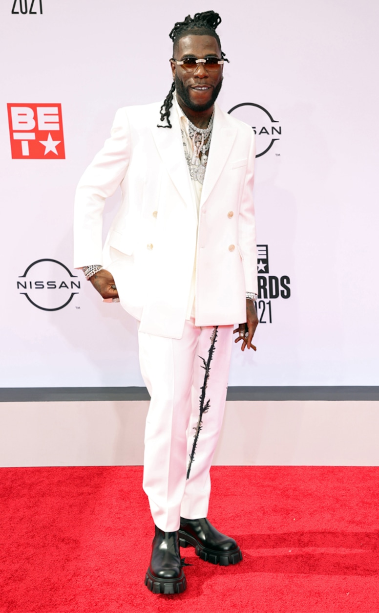 Burna Boy, 2021 BET Awards, red carpet fashion