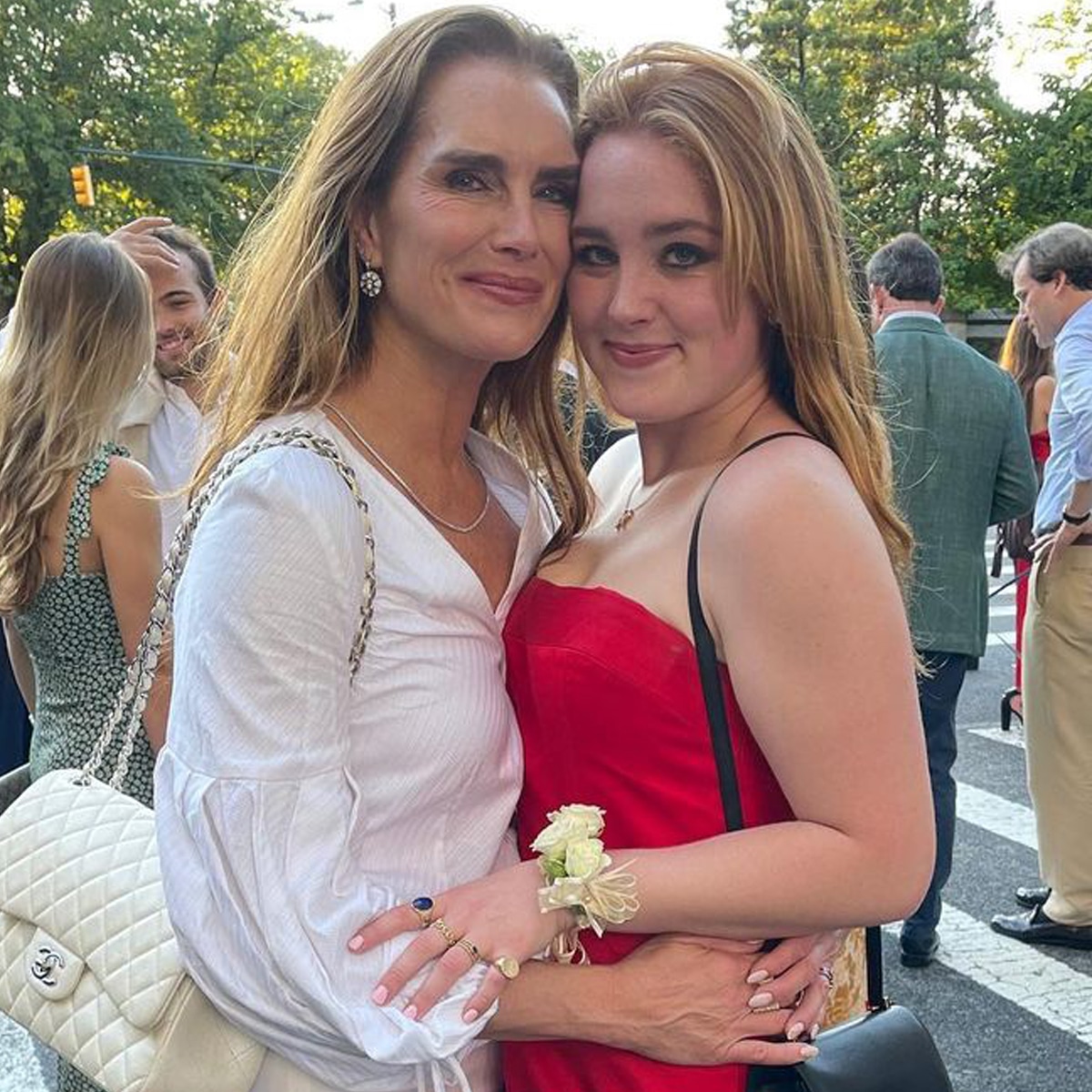 Brooke Shields's Daughter Wears Her Golden Globes Dress to Prom Brooke Shields's Daughter Wears Her Golden Globes Dress to Prom