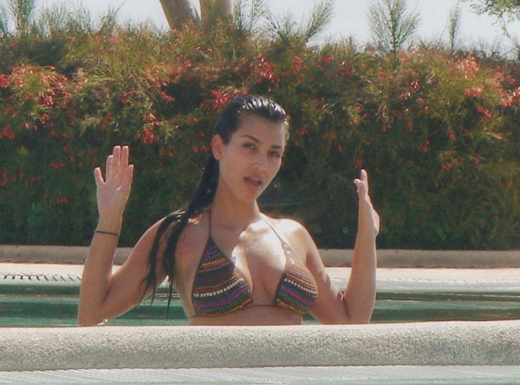 Skims Swim Thong, Kim Kardashian Doubled Down on the Thongkini Trend in a  High-Cut Two-Piece