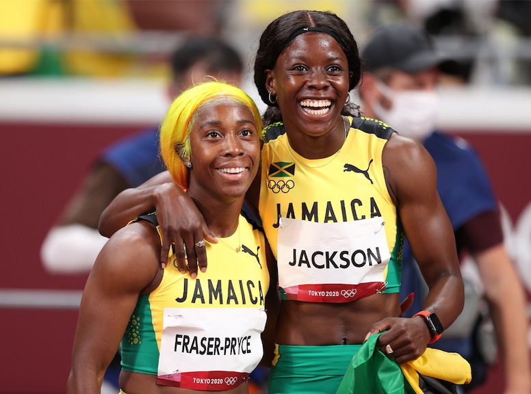 Shelly-Ann Fraser-Pryce, Shericka Jackson, Team Jamaica, 2020 Tokyo Olympics, Candids