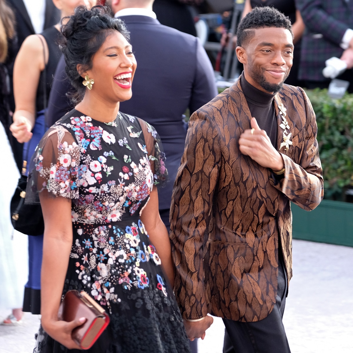 Chadwick Boseman, Taylor Simone Ledward, 2019 SAG Awards