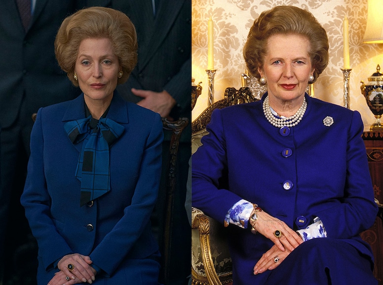 The Crown Cast VS. the Real Life Royals, Gillian Anderson, Margaret Thatcher