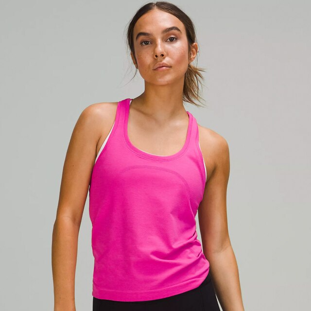 Lululemon High Neck Running and Training T-Shirt Pow Pink Light