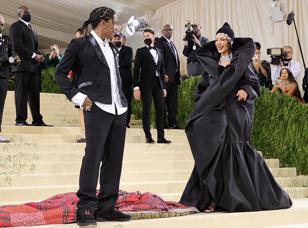 ASAP Rocky, Rihanna, 2021 Met Gala, Red Carpet Fashion, Candids