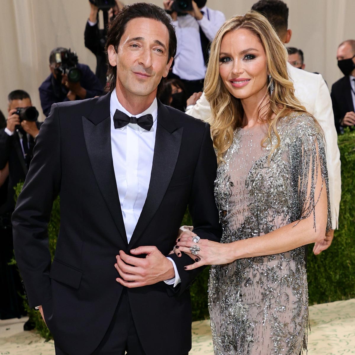 Adrien Brody, Georgina Chapman, 2021 Met Gala, Arrivals, Red Carpet Fashions, Couples