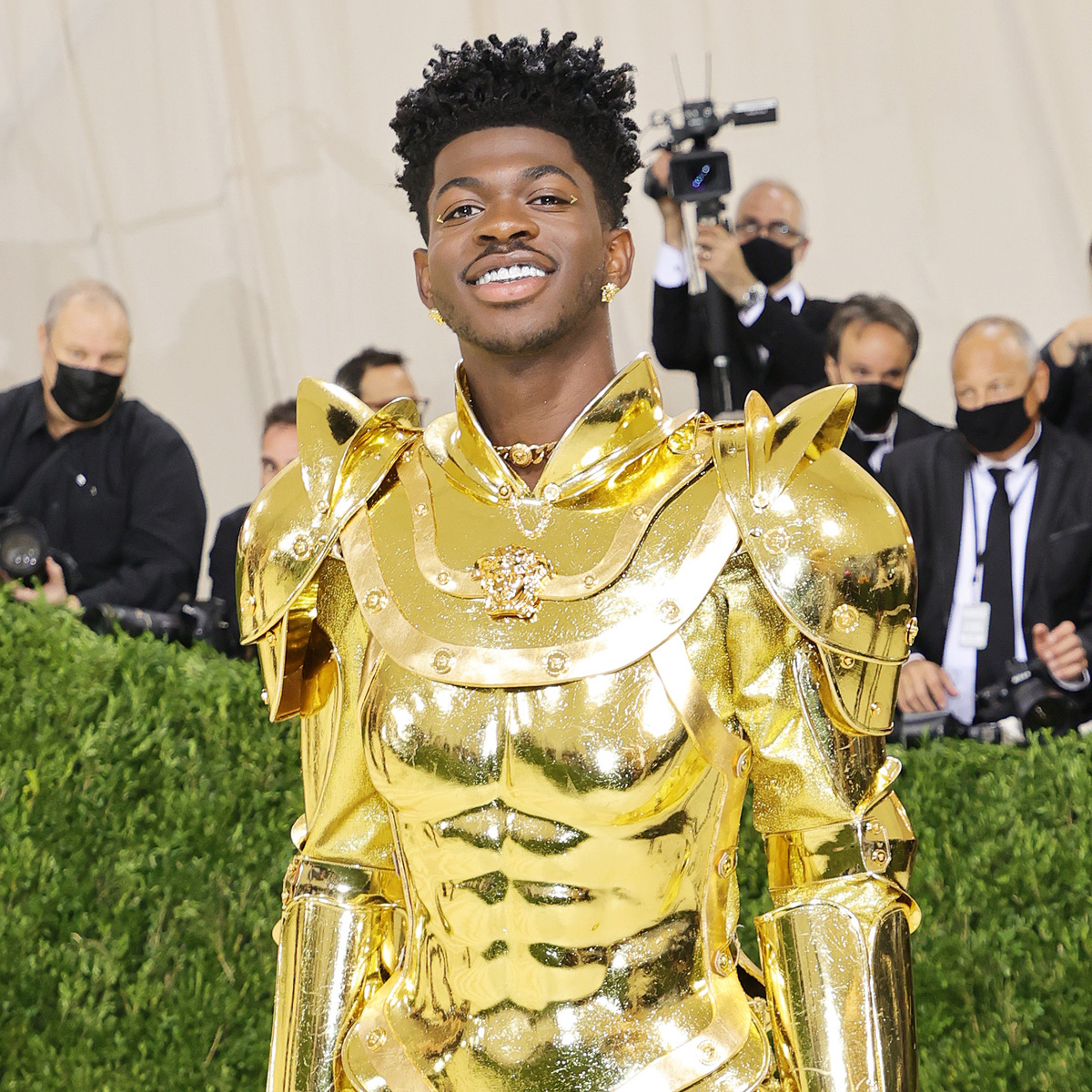 Lil Nas X's Gold Armor Unveiling at Met Gala Channels Lady Gaga