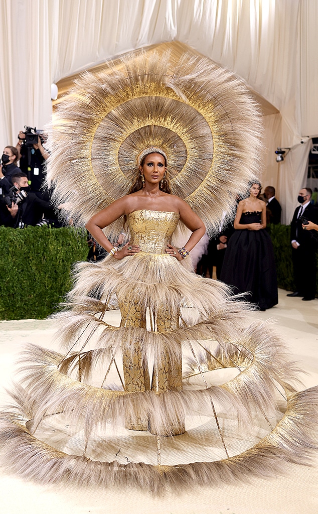 Donatella Versace is greeted by Iman at Metropolitan Museum of Art News Photo - Getty Images