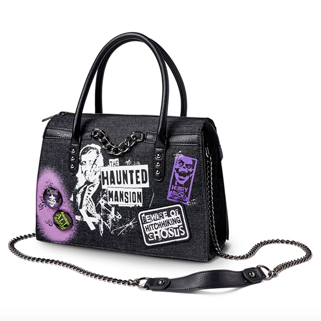 NEW Disney Dooney & Bourke Haunted Mansion Wallpaper Grey Tote Bag  Large Purse