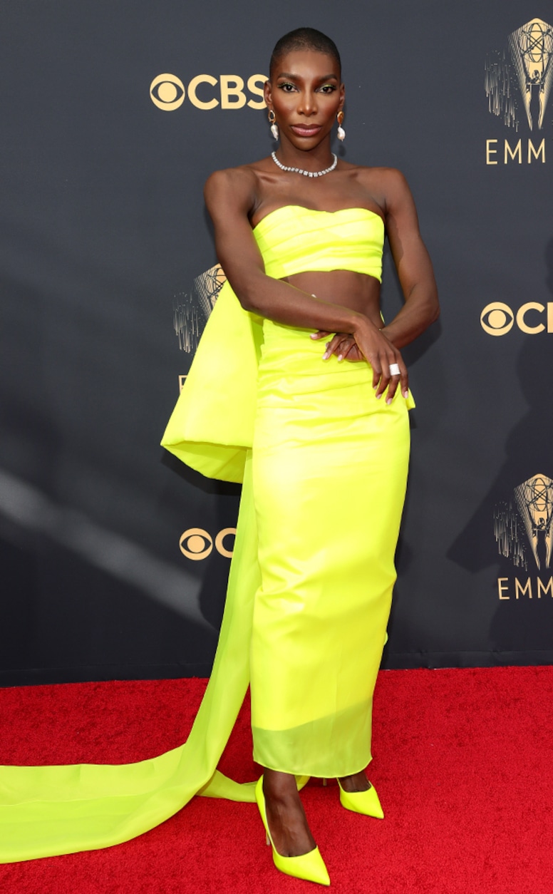 Michaela Coel, 2021 Emmys, Emmy Awards, Red Carpet Fashions, Arrivals