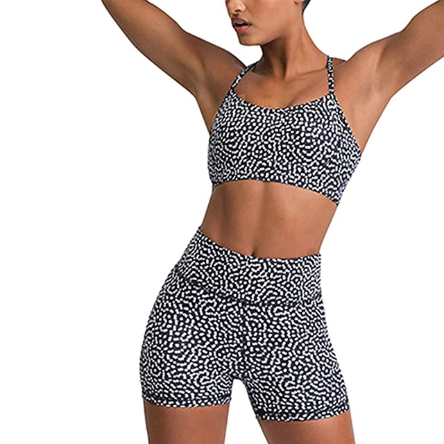 Sportneer Workout Sets for Women 2 Piece, Ribbed Seamless Cute One