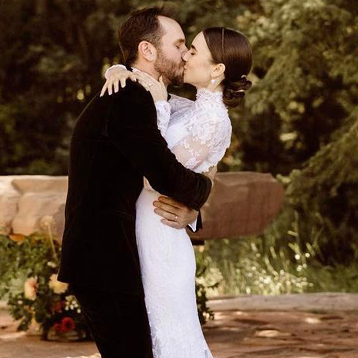 Lily Collins Marries Charlie Mcdowell In Dreamy Wedding Ceremony E