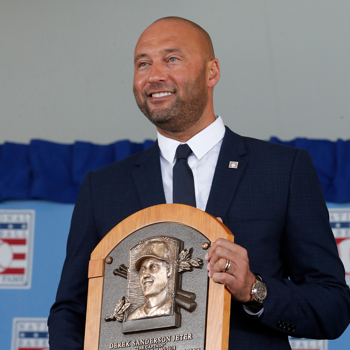 Derek Jeter's Kids Make Rare Appearance At Hall Of Fame Induction - E 