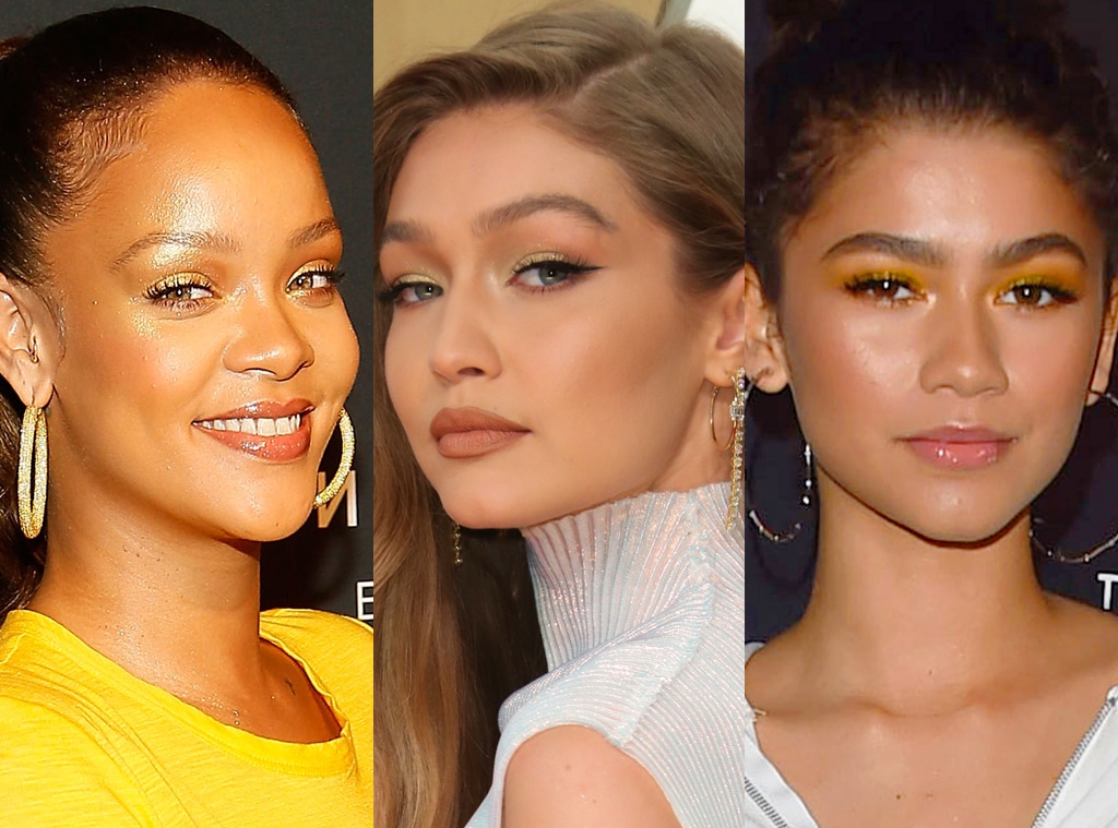 E-Comm: Gold Eyeshadow Holiday Beauty Trend, Rihanna, Gigi Hadid, Zendaya
