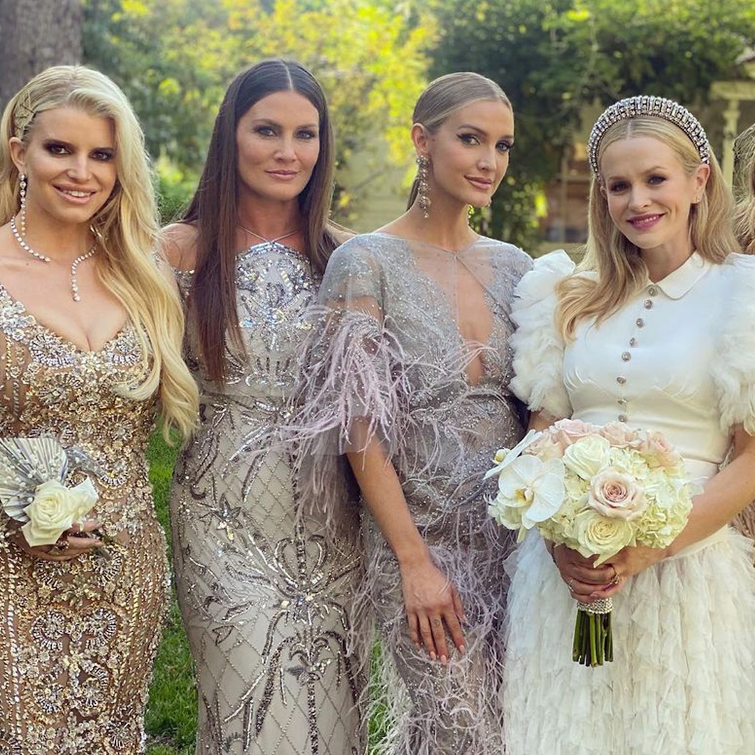 Jessica Simpson and Sister Ashlee Simpson Ross Are the Most Glamorous Bridesmaids at Friend's Wedding - E! NEWS