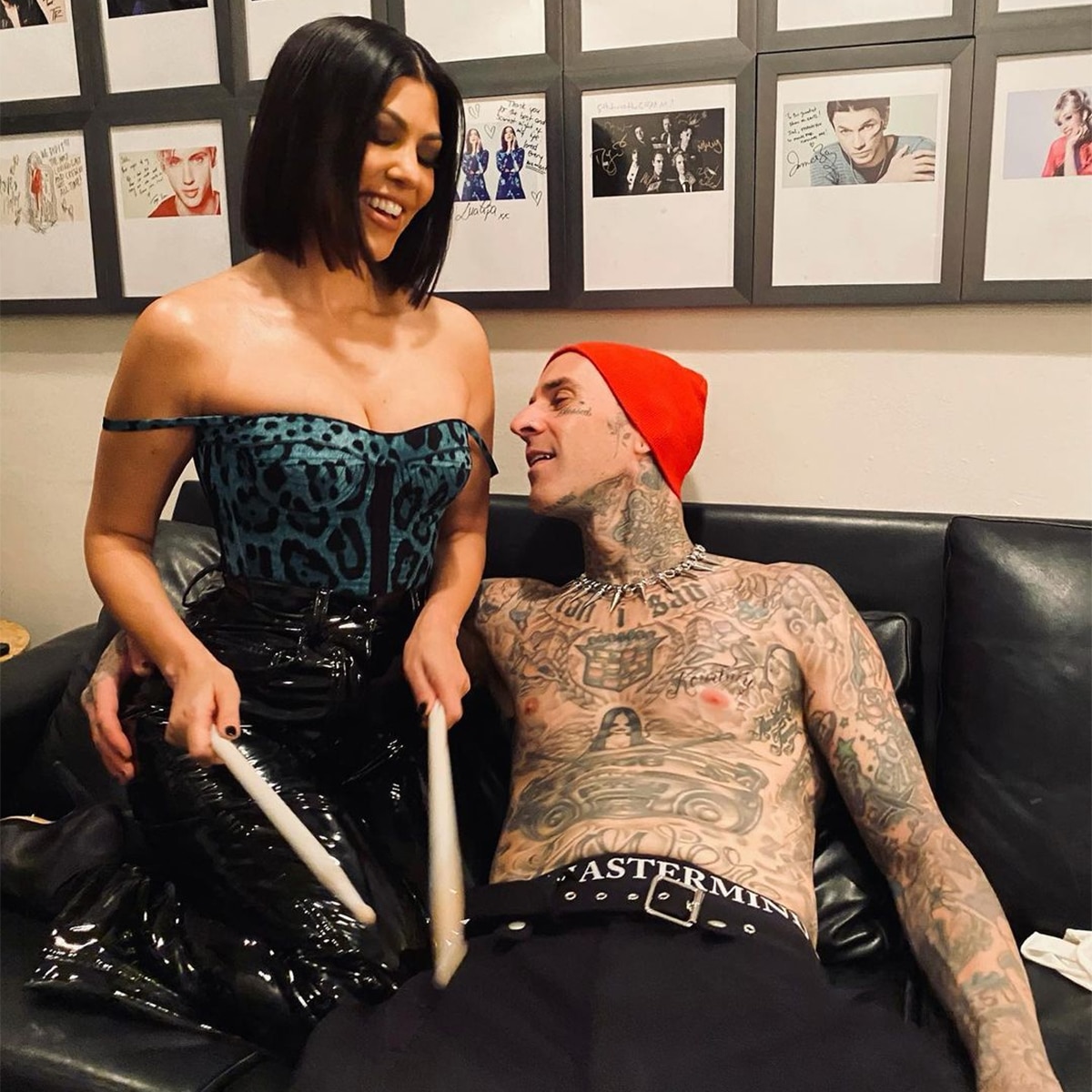 Kourtney K. and Travis Barker Get Naughty Backstage at SNL