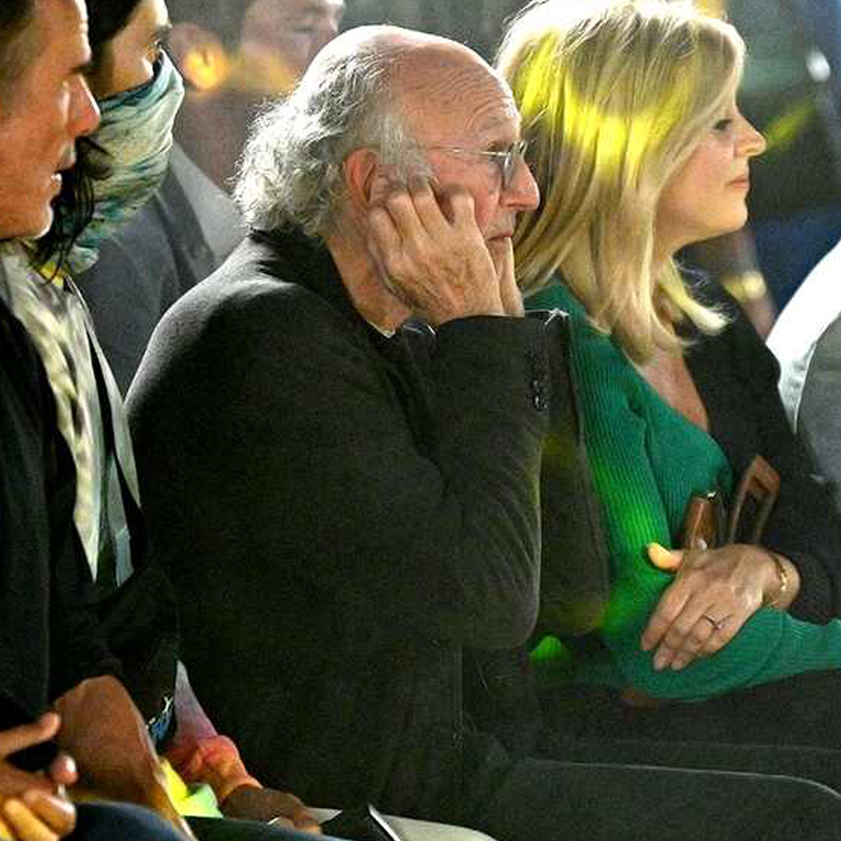 Larry David Reveals the Real Reason He Plugged His Ears at NYFW