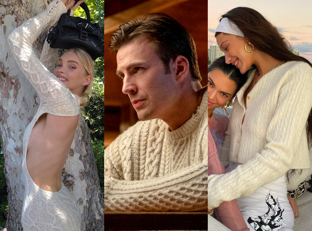The Cable-Knit Sweater Is Winter's Coziest Celebrity-Worn Trend
