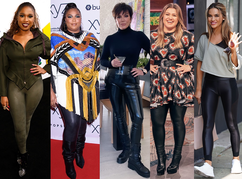 Celebs Can't Stop Wearing Spanx's Faux Leather Leggings Celebs Can't Stop Wearing Spanx's Faux Leather Leggings