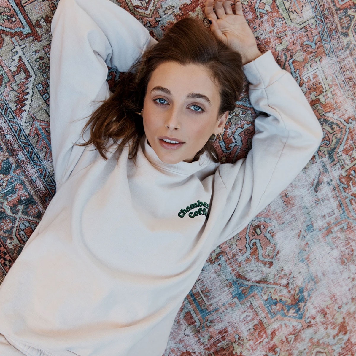 Emma chamberlain hot sale coffee slime hoodie