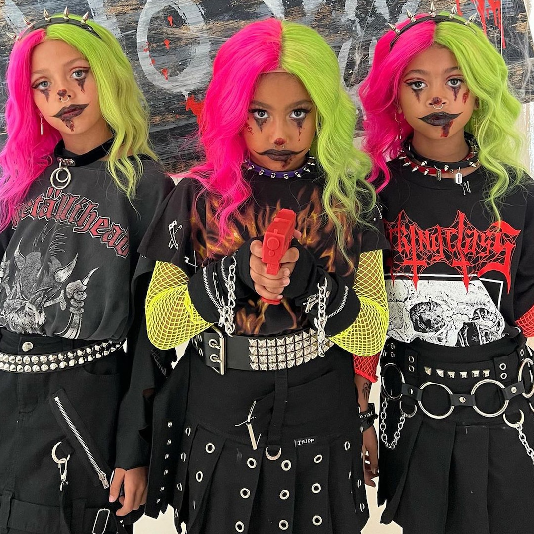 North West and Friends Embrace Their Inner Goth Side as "Cereal Killers" for Halloween
