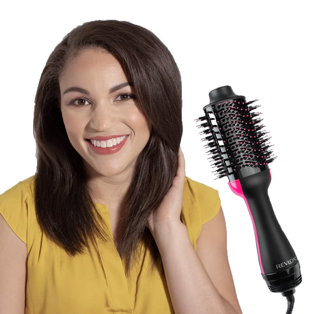 Hair dryer outlet volumizer brush