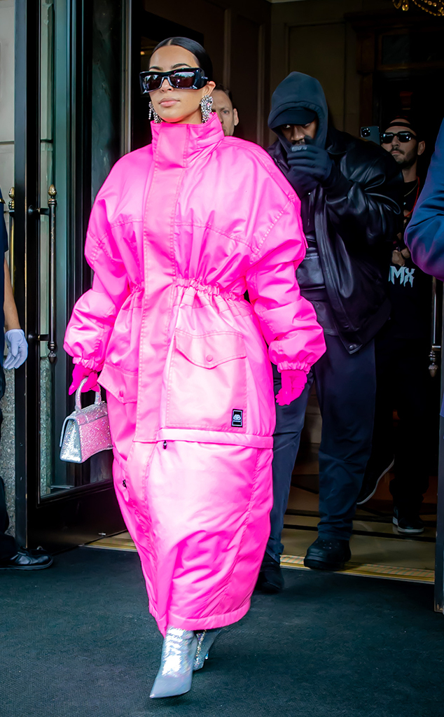 Kim Kardashian Steps Out in NYC in a Little Pink Chanel Jacket and Leggings