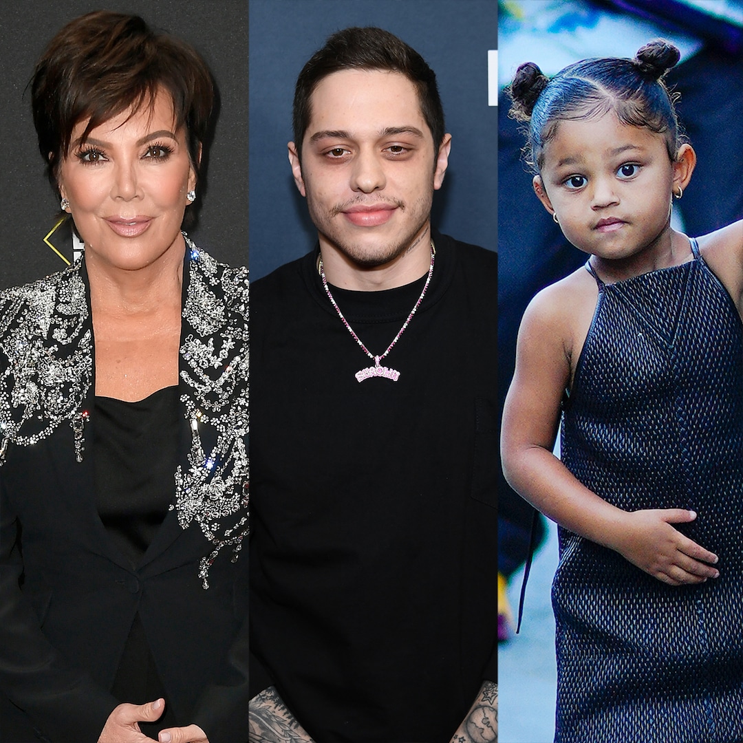 See Stormi Webster Save Kris Jenner From Answering Question About Pete Davidson and Kim Kardashian - E! NEWS