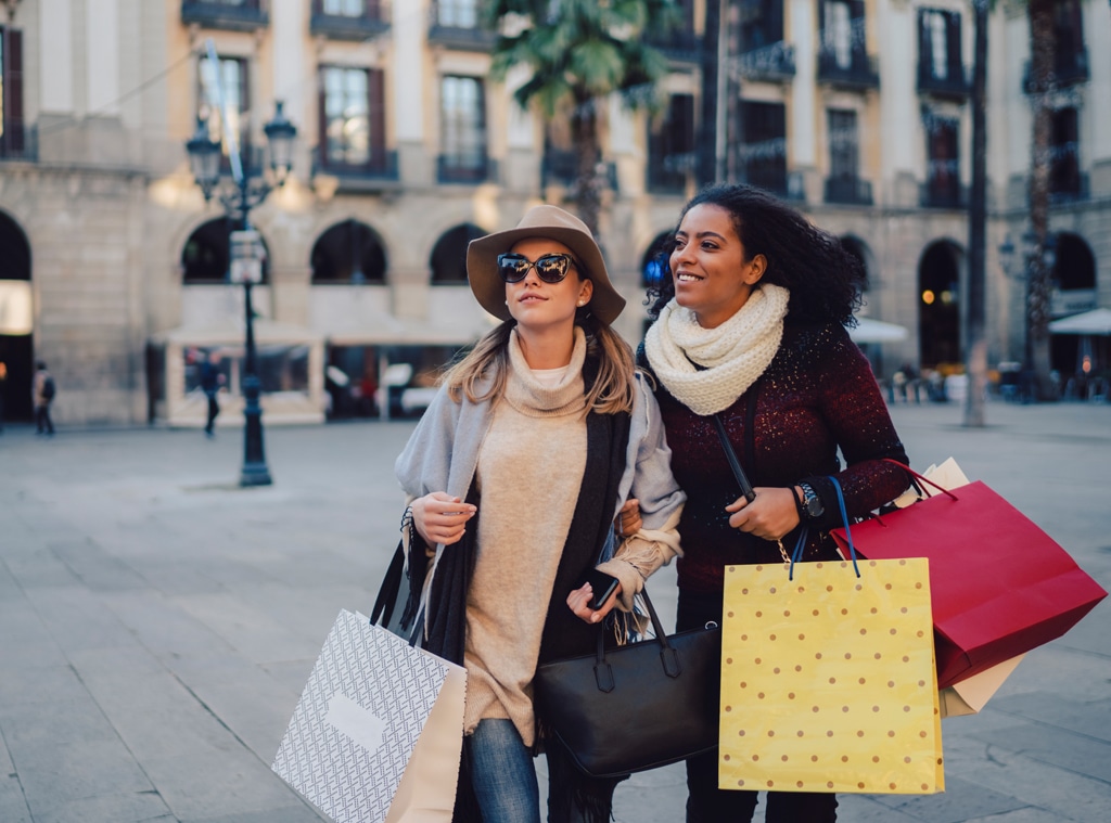 E-Comm: Two Women Shopping, Sales, Stock