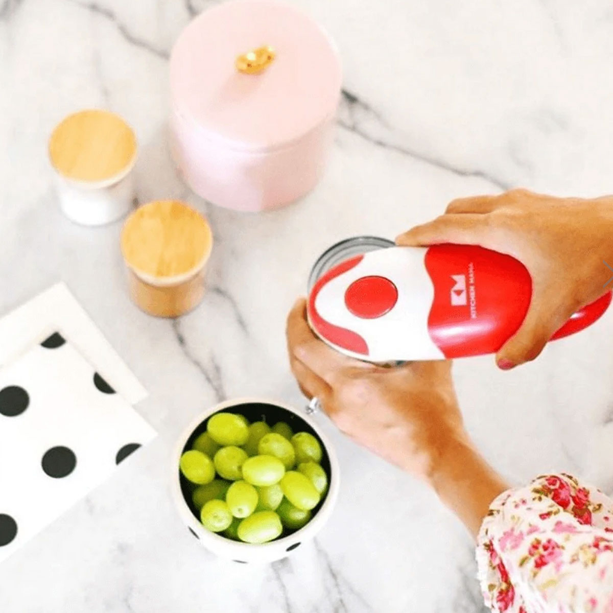 Kitchen Mama Electric Can Opener Open Your Cans A Simple Push Button