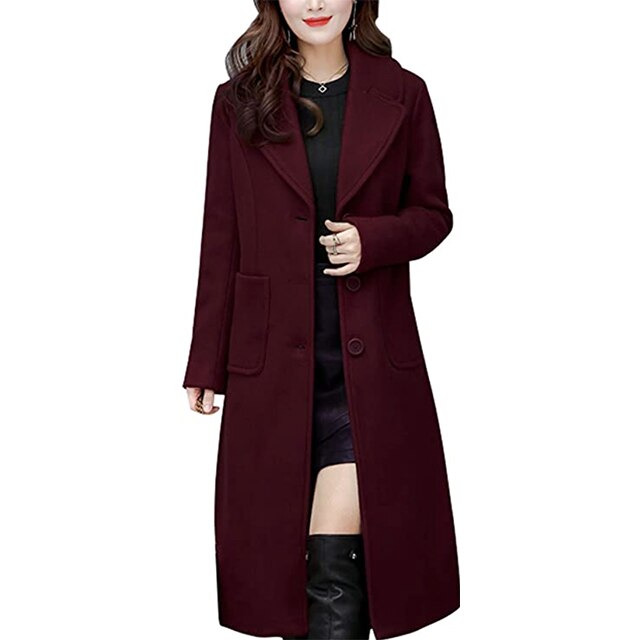 maroon long coat