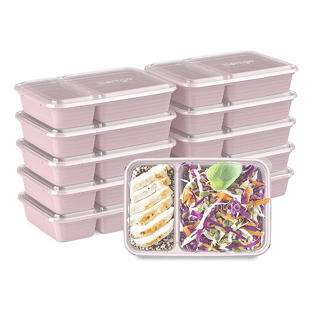 Reli. Meal Prep Containers, 38 oz. | 45 Pack | Large 1 Compartment Food Container w/Clear Lids | Microwavable Food Storage Containers |Black